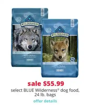 Pet Smart Blue Wilderness Dog Food, 24 Lb. Bags offer