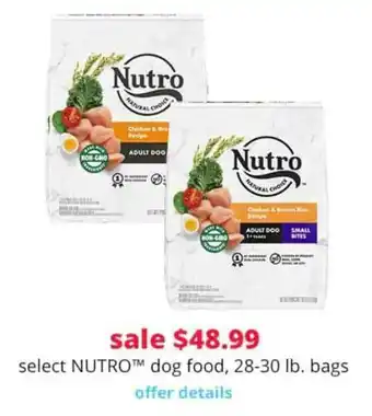 Pet Smart Nutro Dog Food, 28-30 Lb. Bags offer