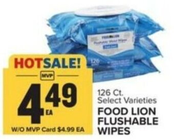 Food Lion FOOD LION FLUSHABLE WIPES offer