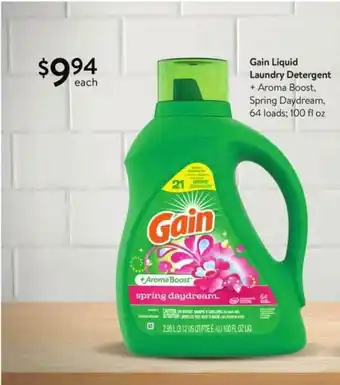 Walmart Gain Liquid Laundry Detergent + Aroma Boost, Spring Daydream offer