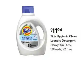 Walmart Tide Hygienic Clean Laundry Detergent offer