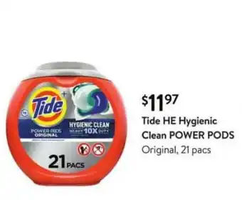 Walmart Tide He Hygienic Clean Power Pods offer