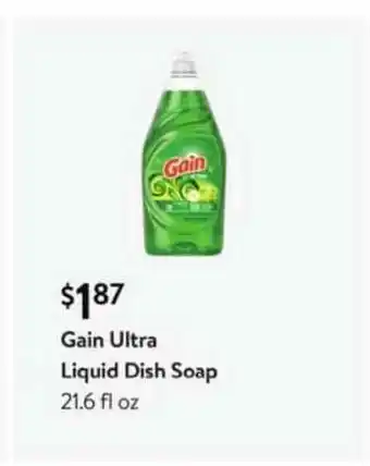 Walmart Gain Ultra Liquid Dish Soap offer