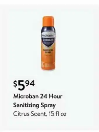 Walmart Microban 24 Hour Sanitizing Spray offer
