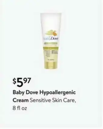 Walmart Baby Dove Hypoallergenic Cream Sensitive Skin Care offer
