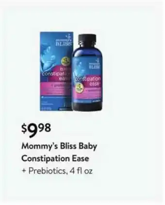 Walmart Mommy's Bliss Baby Constipation Ease offer