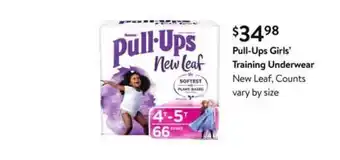 Walmart Pull-ups Girls' Training Underwear offer