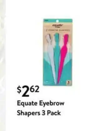 Walmart Equate Eyebrow Shapers 3 Pack offer