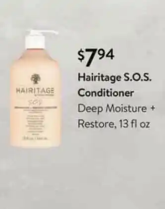 Walmart Hairitage S.o.s. Conditioner offer