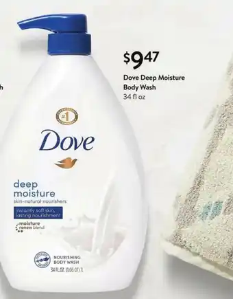 Walmart Dove Deep Moisture Body Wash offer