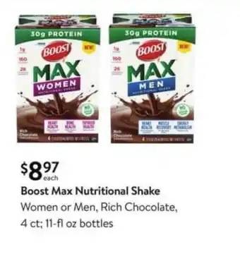 Walmart Boost Max Nutritional Shake offer