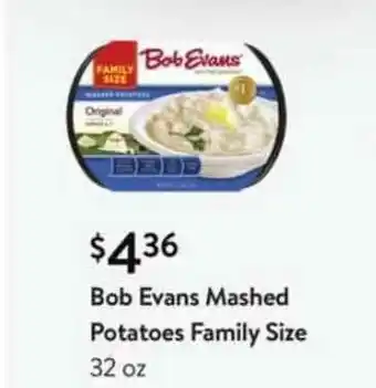 Walmart Bob Evans Mashed Potatoes Family Size offer
