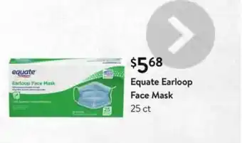 Walmart Equate Earloop Face Mask offer