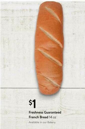 Walmart Freshness Guaranteed French Bread offer
