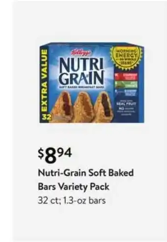 Walmart Nutri-grain Soft Baked Bars offer