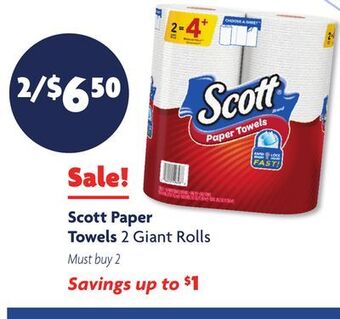 Family Dollar Scott paper towels offer