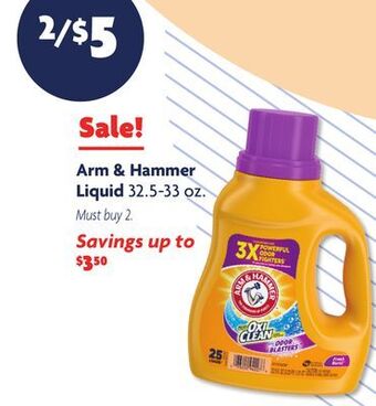 Family Dollar Arm & hammer liquid offer