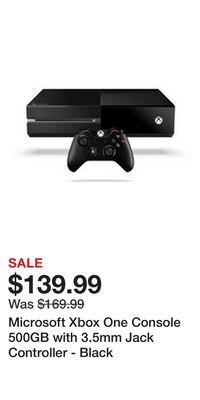 Game Stop Microsoft xbox one console 500gb with 3.5mm jack controller - black offer