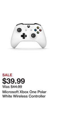 Game Stop Microsoft xbox one polar white wireless controller offer