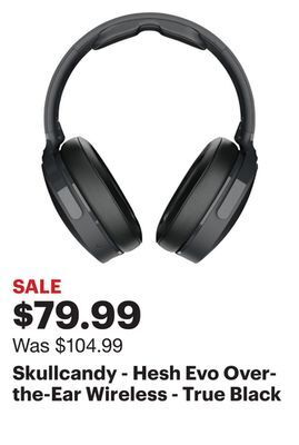 Best Buy Skullcandy - hesh evo over-the-ear wireless - true black offer