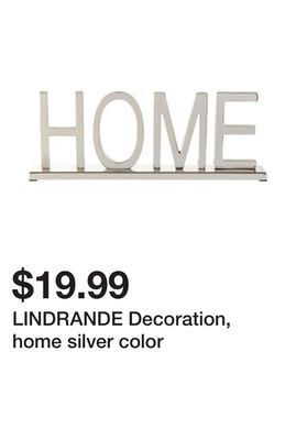 Ikea Lindrande decoration, home silver color offer