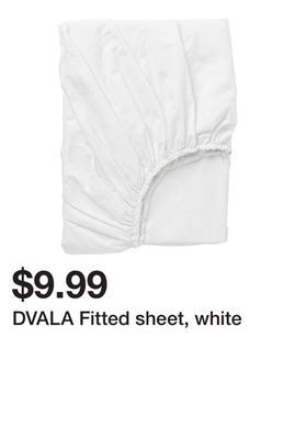Ikea Dvala fitted sheet, white offer