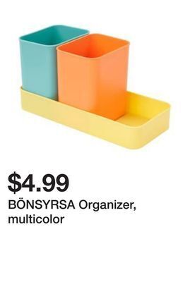 Ikea Bönsyrsa organizer, multicolor offer