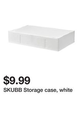 Ikea Skubb storage case, white offer