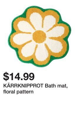 Ikea Kärrknipprot bath mat, floral pattern offer