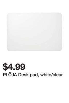 Ikea Plöja desk pad, white/clear offer