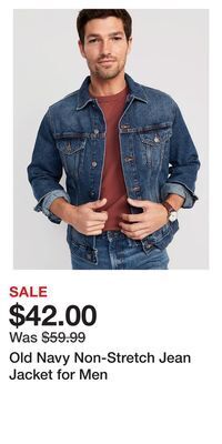 Old Navy Old navy non-stretch jean jacket for men offer