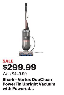 Best Buy Shark - vertex duoclean powerfin upright vacuum with powered lift-away and self-cleaning brushroll - rose gold offer