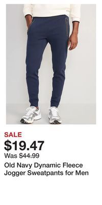 Old Navy Old navy dynamic fleece jogger sweatpants for men offer