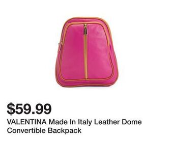 Marshalls Valentina made in italy leather dome convertible backpack offer