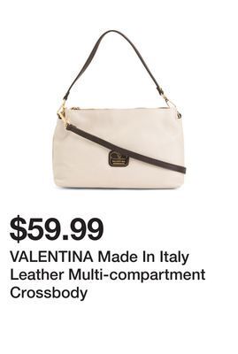 Marshalls Valentina made in italy leather multi-compartment crossbody offer