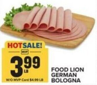 Food Lion FOOD LION GERMAN BOLOGNA offer
