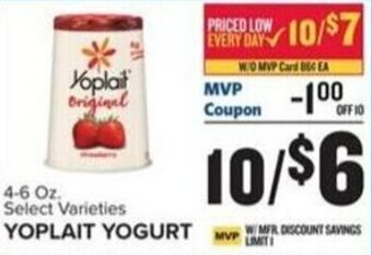 Food Lion YOPLAIT YOGURT 4-6 Oz. offer