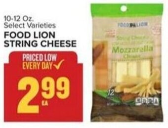 Food Lion FOOD LION STRING CHEESE 10-12 Oz offer
