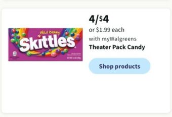 Walgreens Theater pack candy offer