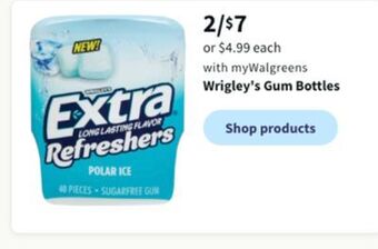 Walgreens Wrigley's gum bottles offer