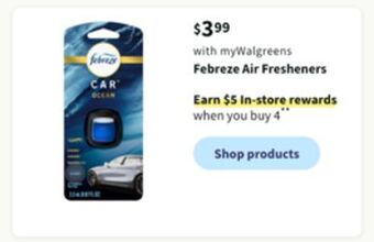 Walgreens Febreze air fresheners offer