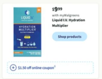 Walgreens Liquid i.v. hydration multiplier offer