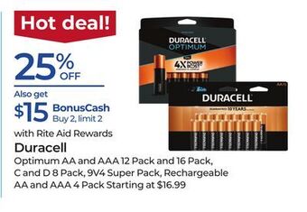 Rite Aid Duracell offer