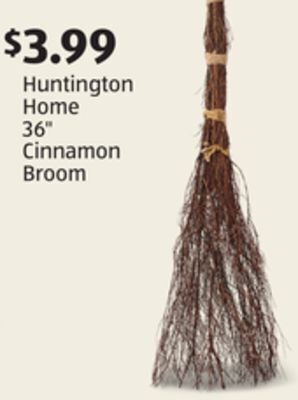 Aldi Huntington home 36 cinnamon broom offer