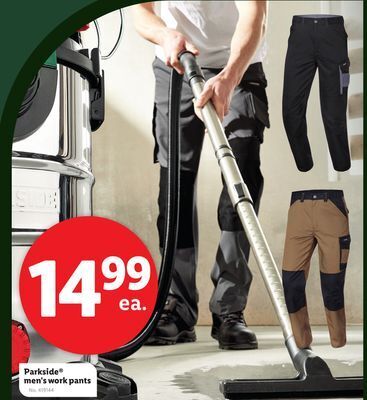 Lidl Parkside men's work pants offer