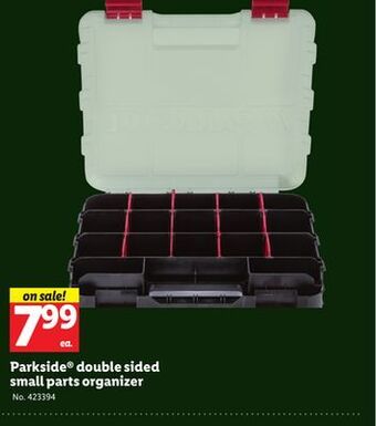 Lidl Parkside double sided small parts organizer offer