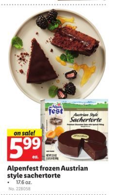 Lidl Alpenfest frozen austrian style sachertorte offer