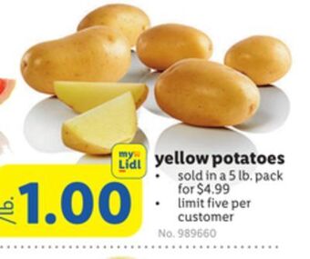 Lidl Yellow potatoes offer