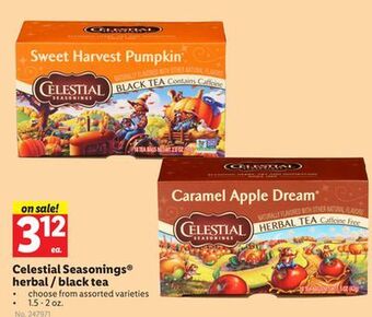 Lidl Celestial seasonings herbal/black tea offer