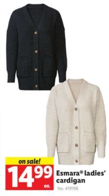 Lidl Esmara ladies' cardigan offer